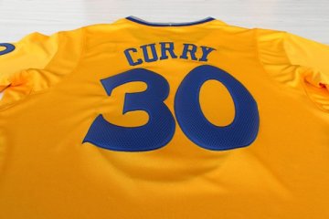 Camiseta Curry #30 Warriors 2013 Navidad Amarillo