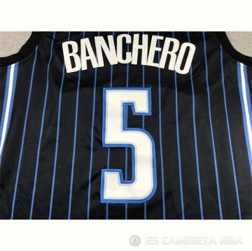 Camiseta Paolo Banchero #5 Orlando Magic Icon 2022-23 Negro