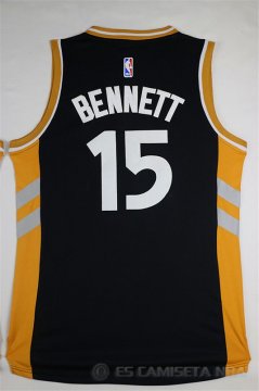 Camiseta Bennett #15 Toronto Raptors Negro Oro
