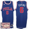 Camiseta Erving #6 Philadelphia 76ers Retro Azul