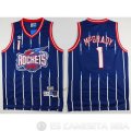 Camiseta Mcgrady #1 Houston Rockets Azul