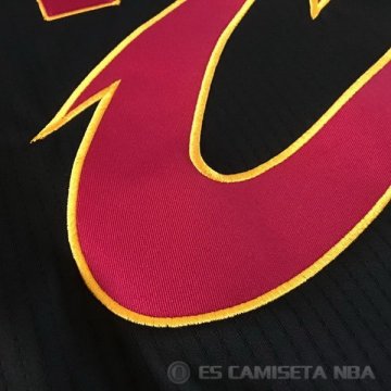 Camiseta Smith #5 Cleveland Cavaliers Autentico Manga Corta Negro