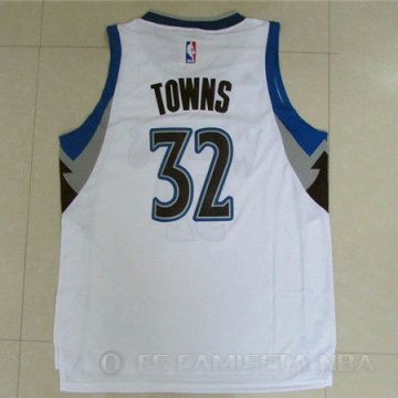 Camiseta Towns #32 Minnesota Timberwolves Blanco