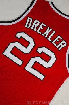 Camiseta Drexler #22 Portland Trail Blazers Rojo