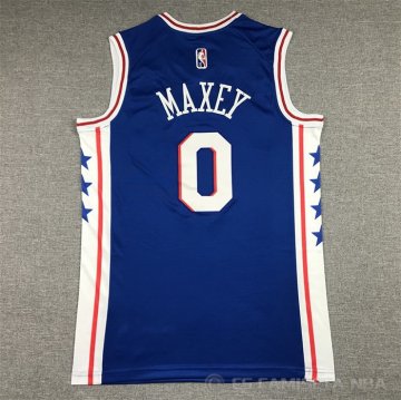 Camiseta Tyrese Maxey #0 Philadelphia 76ers Icon Azul