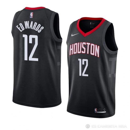 Camiseta Vincent Edwards #12 Houston Rockets Statement 2018 Negro - Haga un click en la imagen para cerrar