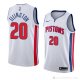 Camiseta Wayne Ellington #20 Detroit Pistons Association 2018 Blanco