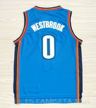 Camiseta Westbrook #0 Oklahoma City Thunder Azul