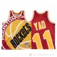 Camiseta Yao Ming #11 Houston Rockets Mitchell & Ness Big Face Rojo