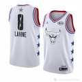 Camiseta Zach Lavine #8 All Star 2019 Chicago Bulls Blanco