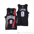 Camiseta Zach Lavine NO 8 Chicago Bulls Fashion Royalty Negro