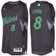 Camiseta Zach Lavine #8 Minnesota Timberwolves Navidad 2016 Negro
