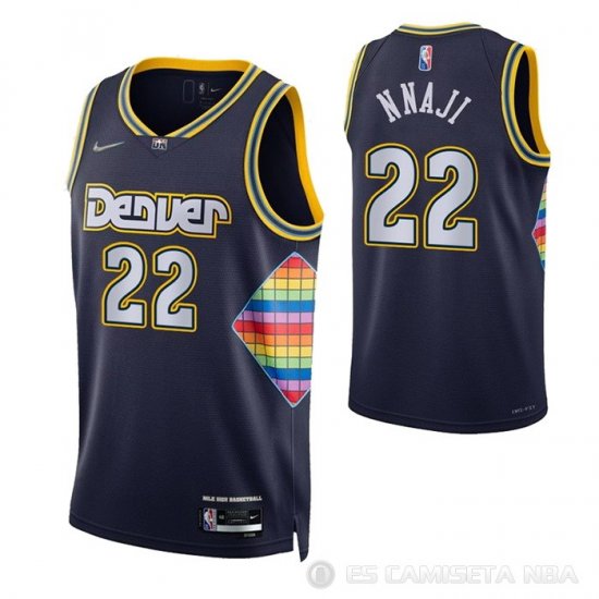 Camiseta Zeke Nnaji NO 22 Denver Nuggets Ciudad 2021-22 Azul - Haga un click en la imagen para cerrar