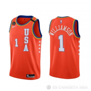 Camiseta Zion Williamson #1 2020 Rising Star USA Rojo