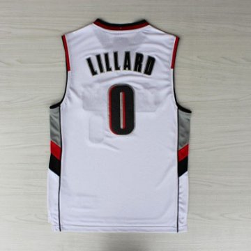Camiseta retro Lillard #0 Portland Trail Blazers Blanco