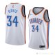 Camisetar Tyler Davis #34 Oklahoma City Thunder Association 2018 Blanco