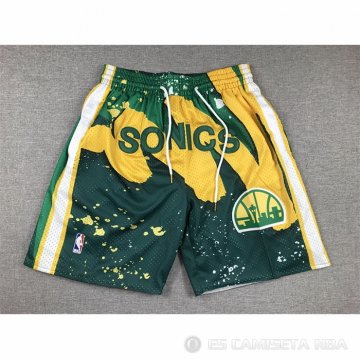 Pantalone Seattle Supersonics Just Don Amarillo Verde