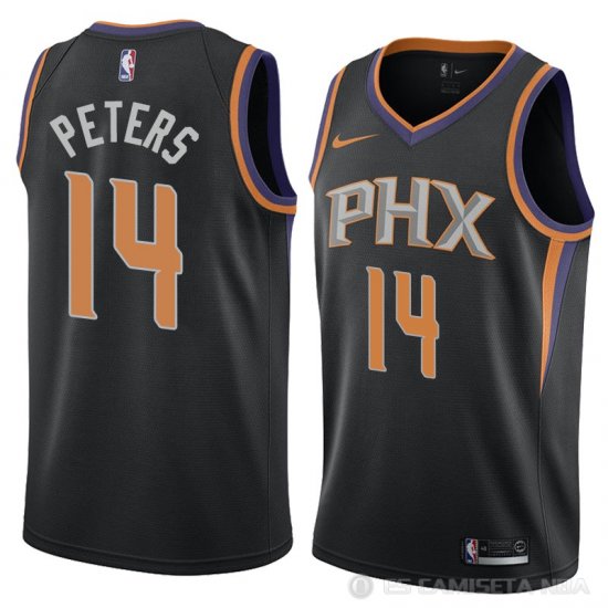 Camiseta Alec Peters #14 Phoenix Suns Statement 2018 Negro2 - Haga un click en la imagen para cerrar