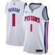 Camiseta Allen Iverson NO 1 Detroit Pistons Association Blanco