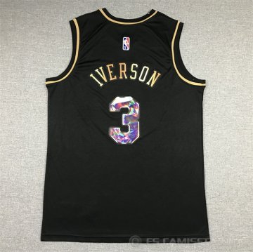 Camiseta Allen Iverson #3 Golden Edition Philadelphia 76ers 2021-22 Negro
