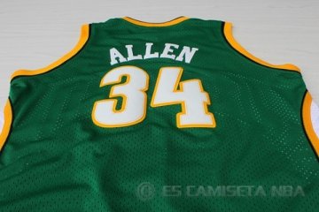 Camiseta Allen Sonics #34 Seattle SuperSonics Verde