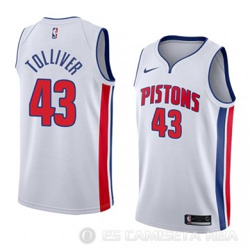 Camiseta Anthony Tolliver #43 Detroit Pistons Association 2018 Blanco