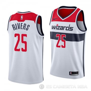 Camiseta Austin Rivers #25 Washington Wizards Association 2018 Blanco