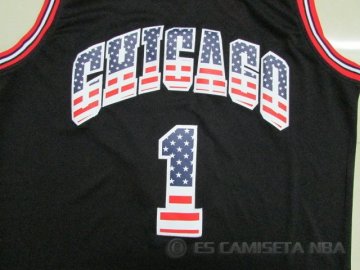 Camiseta Rose #1 Bandera Americana Negro