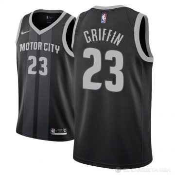 Camiseta Blake Griffin #23 Detroit Pistons Ciudad 2018-19 Negro