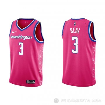 Camiseta Bradley Beal #3 Washington Wizards Ciudad 2022-23 Rosa