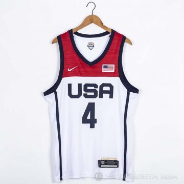 Camiseta Bradley Beal NO 4 USA 2021 Blanco