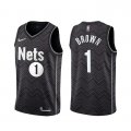 Camiseta Bruce Brown NO 1 Brooklyn Nets Earned 2020-21 Negro