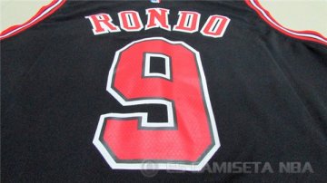 Camiseta Bulls Rondo #9 Negro