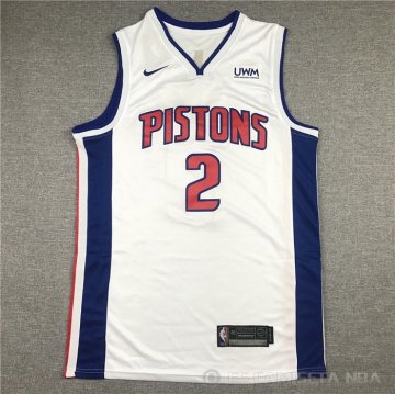 Camiseta Cade Cunningham NO 2 Detroit Pistons Association Blanco