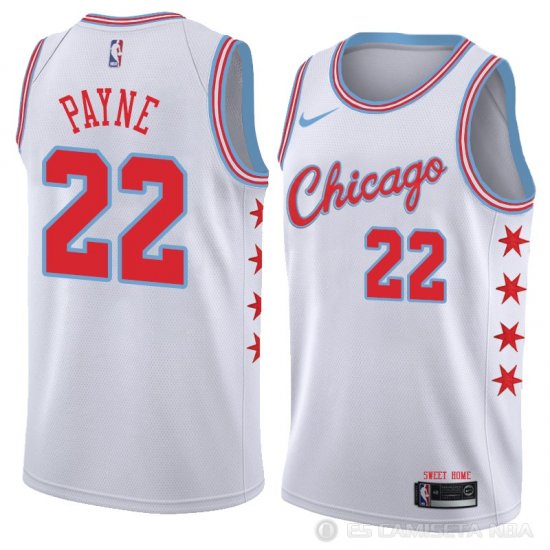 Camiseta Cameron Payne #22 Chicago Bulls Ciudad 2018 Blanco - Haga un click en la imagen para cerrar