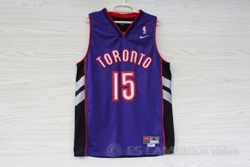 Camiseta Carter Negro #15 Toronto Raptors Purpura