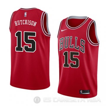 Camiseta Chandler Hutchison #15 Chicago Bulls Icon 2018 Rojo