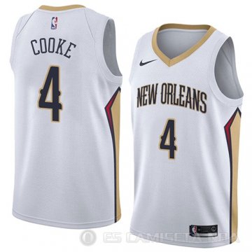 Camiseta Charles Cooke #4 New Orleans Pelicans Association 2018 Blanco