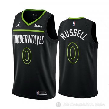 Camiseta D\'Angelo Russell #0 Minnesota Timberwolves Statement 2022-23 Negro