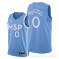 Camiseta D'angelo Russell #0 Minnesota Timberwolves Ciudad 2019-20 Azul