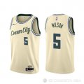 Camiseta D.j. Wilson #5 Milwaukee Bucks Ciudad 2019-20 Crema