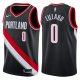 Camiseta Damian Lillard #0 Portland Trail Blazers 2017-18 Negro