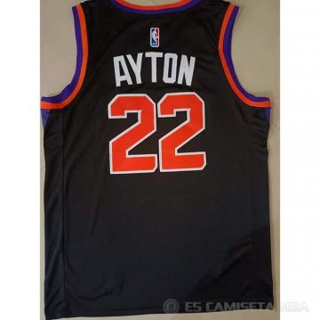 Camiseta Deandre Ayton NO 22 Phoenix Suns Statement 2021 Negro