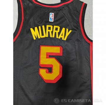 Camiseta Dejounte Murray #5 Atlanta Hawks Statement 2022-23 Negro