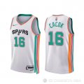 Camiseta Devontae Cacok NO 16 San Antonio Spurs Ciudad 2021-22 Blanco