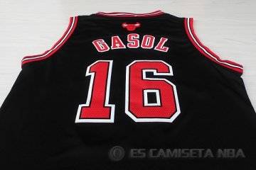 Camiseta Gasol #16 Chicago Bulls Negro
