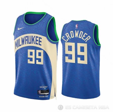 Camiseta Jae Crowder #99 Milwaukee Bucks Ciudad 2023-24 Azul