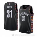 Camiseta Jarrett Allen #31 Brooklyn Nets Ciudad 2019 Negro