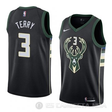 Camiseta Jason Terry #3 Milwaukee Bucks Statement 2018 Negro