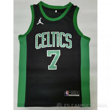 Camiseta Jaylen Brown NO 7 Boston Celtics Statement 2020-21 Negro